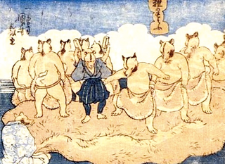 Illustration for article titled The Raccoon Scrotum Monster, and Other Awful Creatures from 1800s Japanese Artwork (NSFW)